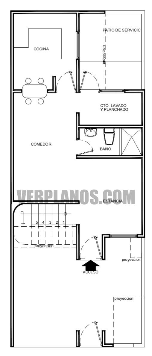 vista previa primer piso plano de casa