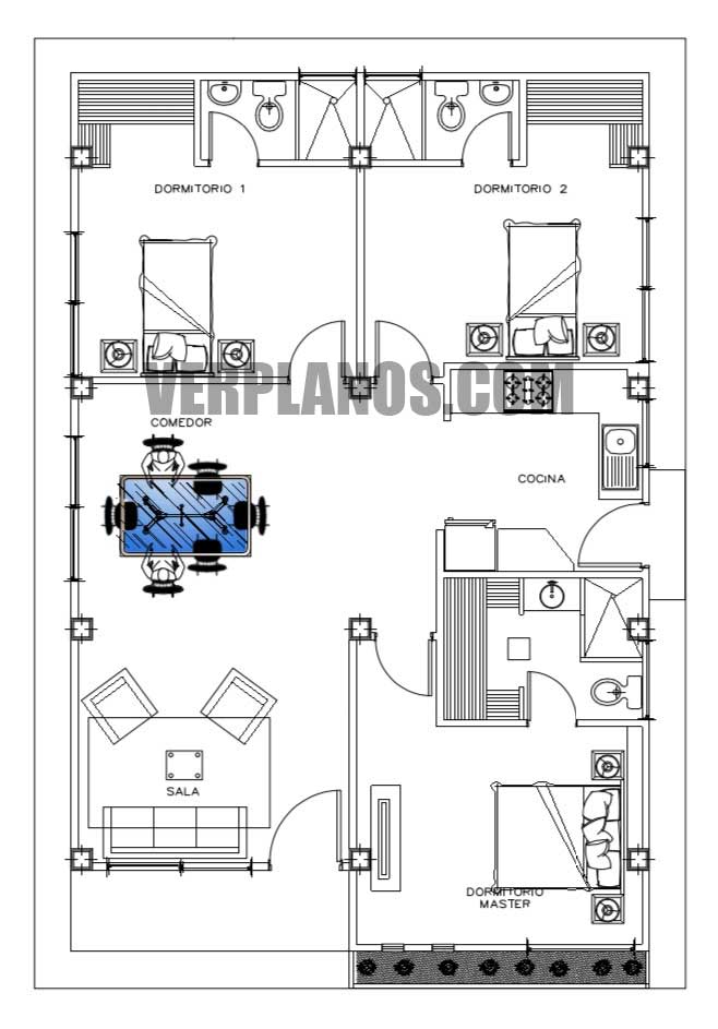 Vista previa plano de casa primer piso