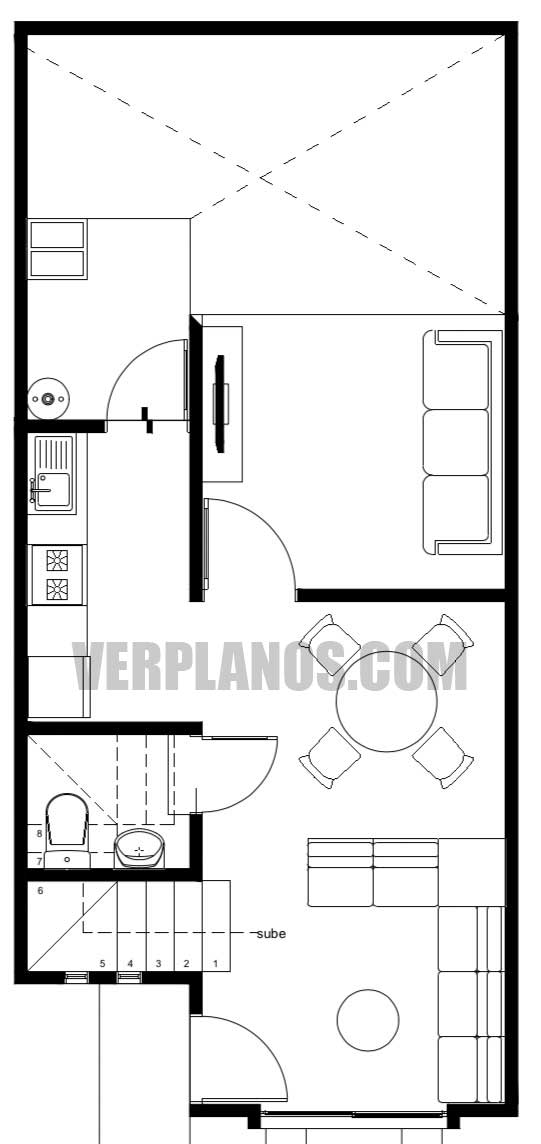 Vista previa plano de casa primer piso