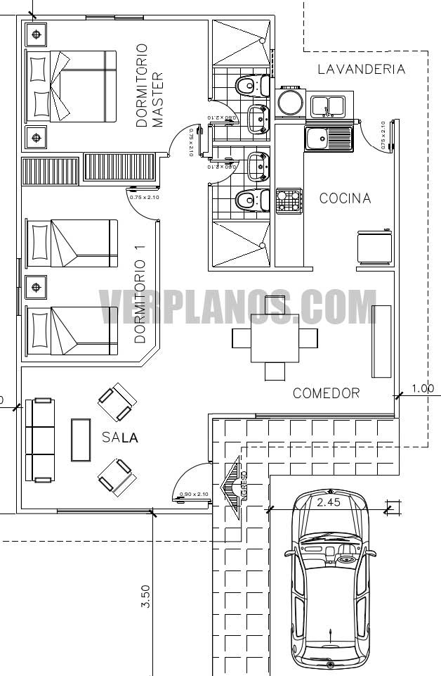 Vista previa planos de casa en planta