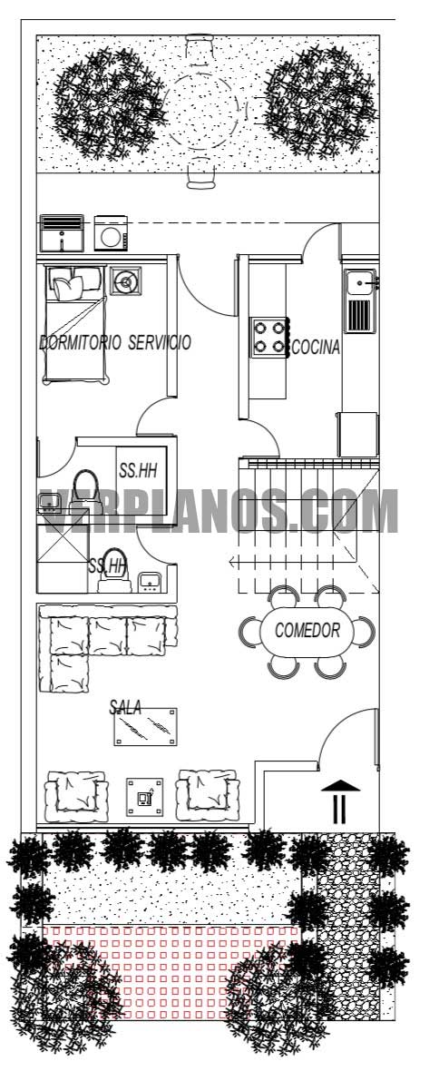 vista previa plano de casa primer piso
