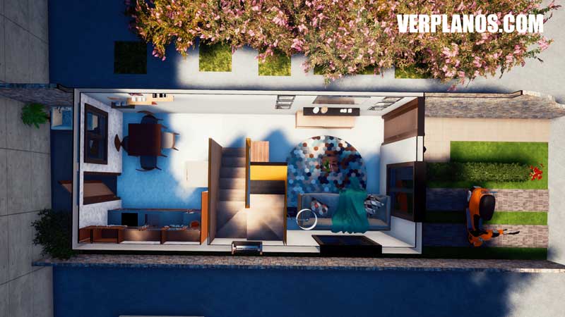 Vista previa plano de casa primer piso