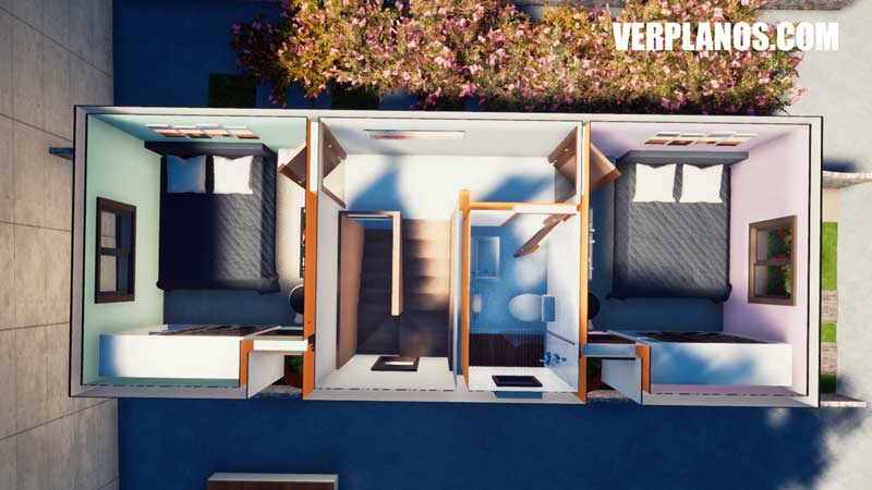 Vista previa plano de casa segundo piso