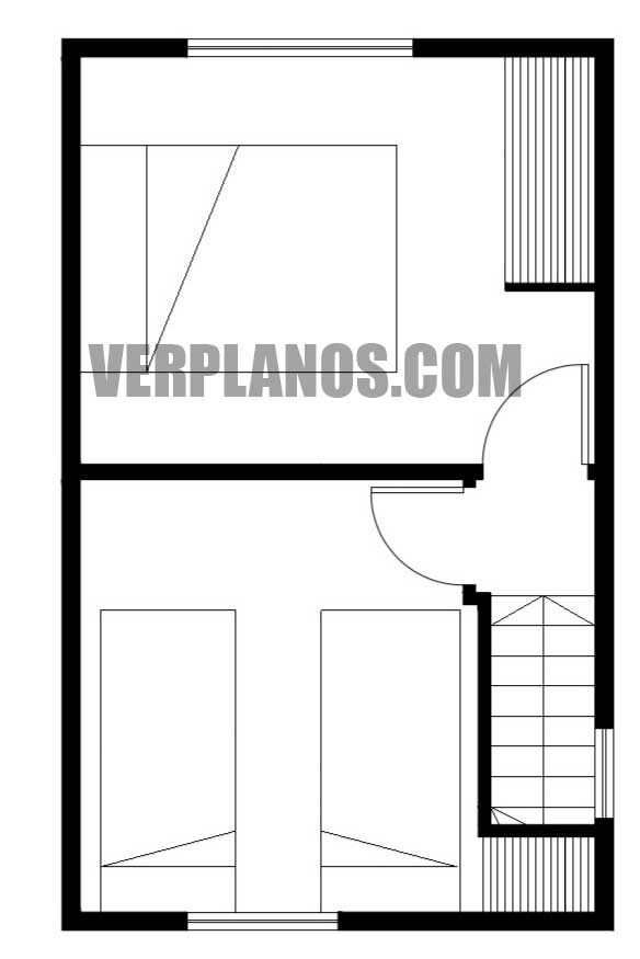 vista previa plano de casa segundo piso