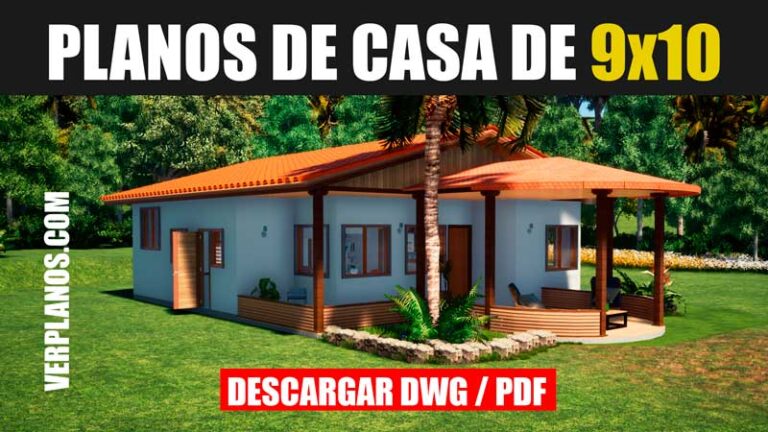 Descargar plano de casa con 3 dormitorios y medidas en dwg para autocad gratis pdf