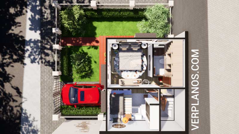 plano de casa primer piso vista previa