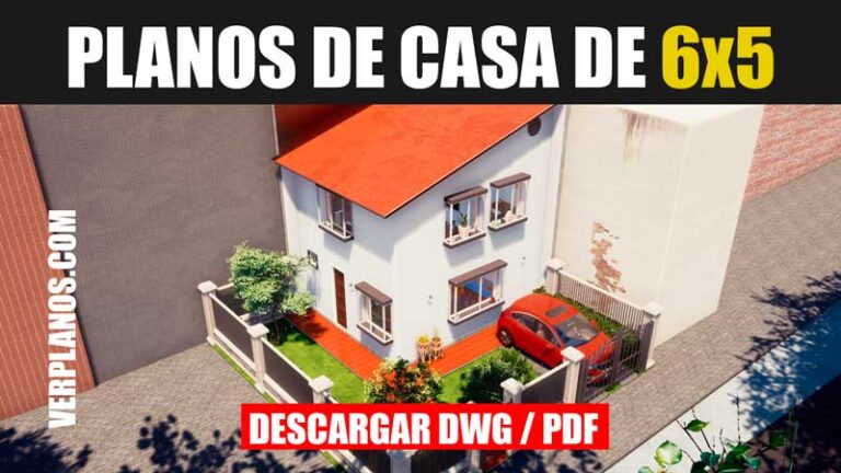 plano de casa de 2 pisos con medidas y 2 dormitorios bajar gratis para autocad dwg