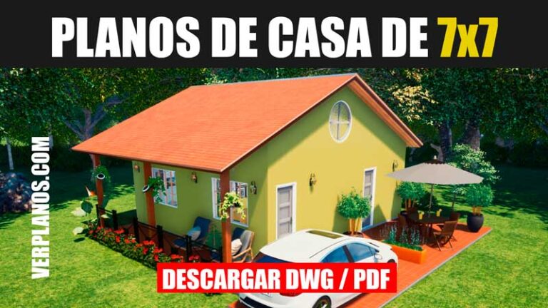 plano de casa economica con medidas para autocad y pdf totalmente gratis