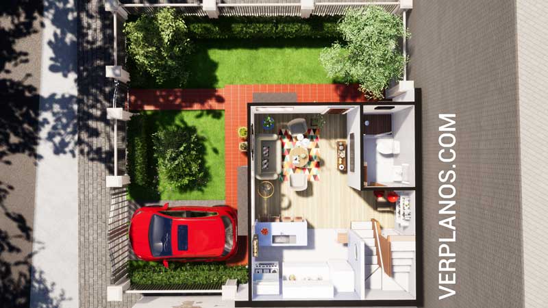 plano de casa de 1 piso vista previa