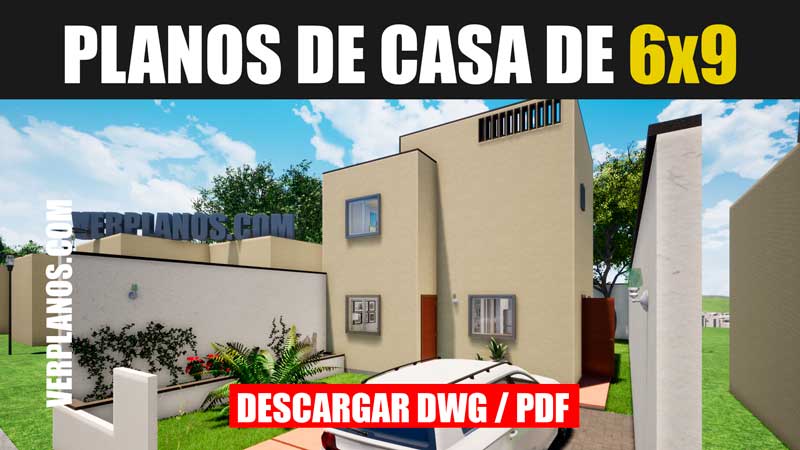 Planos de casa de 2 pisos con 3 dormitorios descargar gratis para autocad dwg y pdf