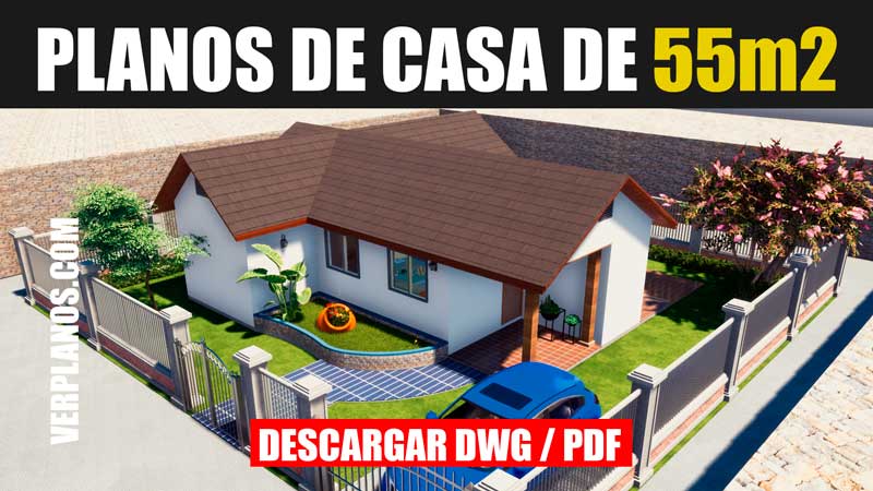 planos de casas económica con medidas para descargar en dwg para autocad y pdf