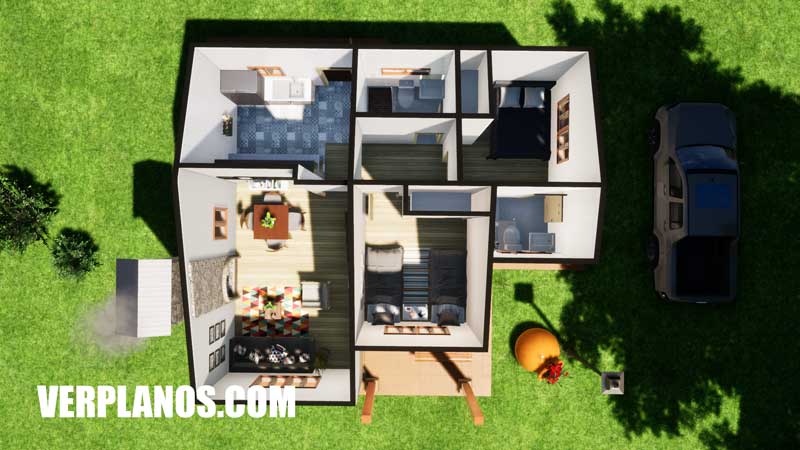 vista previa de su distribucion en planta