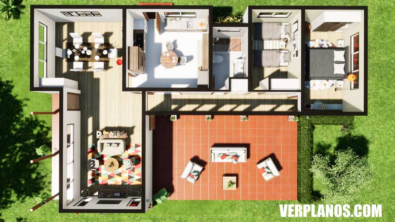 vista previa plano de casa en planta