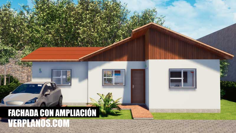vista previa fachada con ampliación
