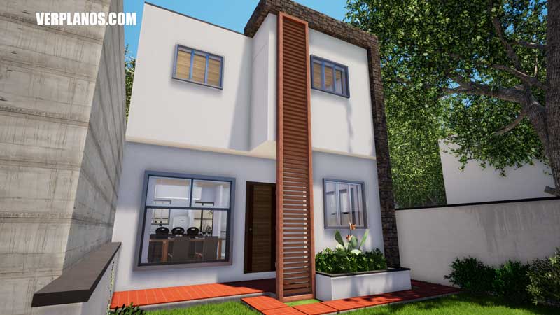 Vista previa fachada plano de casa