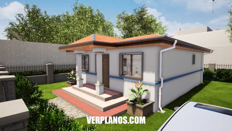 Vista previa fachada plano de casa