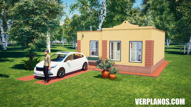 vista previa fachada plano de casa