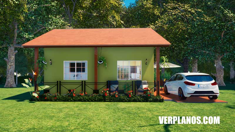 vista previa planos de casa fachada