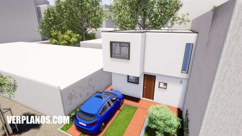 Vista previa fachada plano de casa