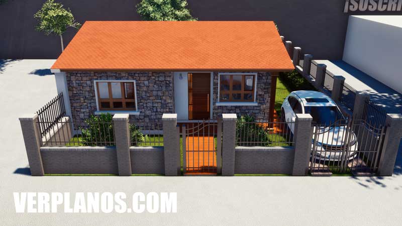 vista previa fachada plano de casa