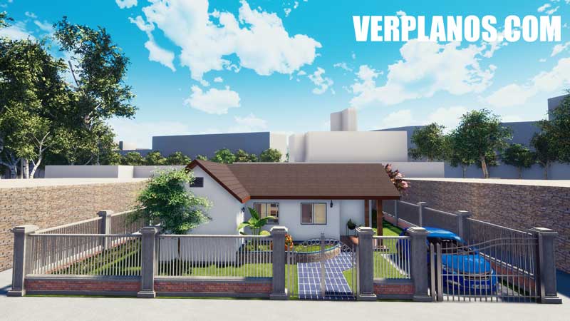 vista previa fachada plano de casa