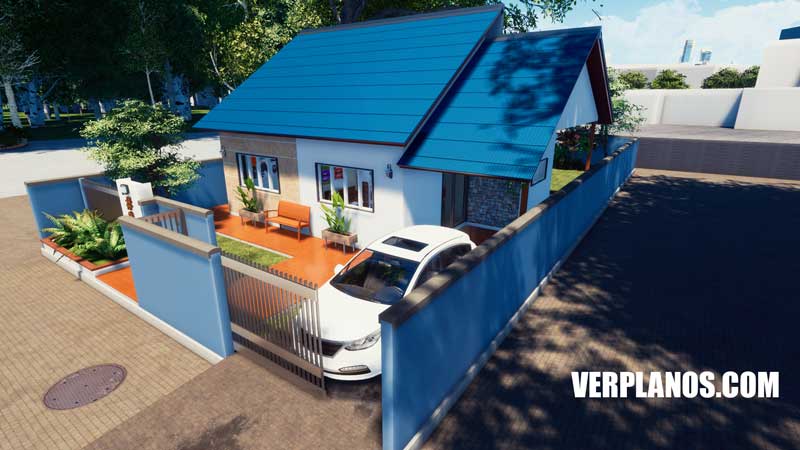 Vista previa fachada plano de casa