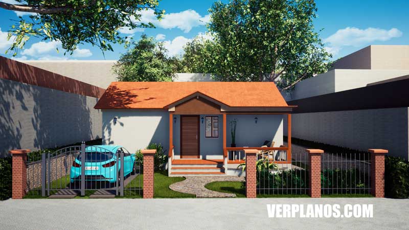 Vista previa fachada plano de casa