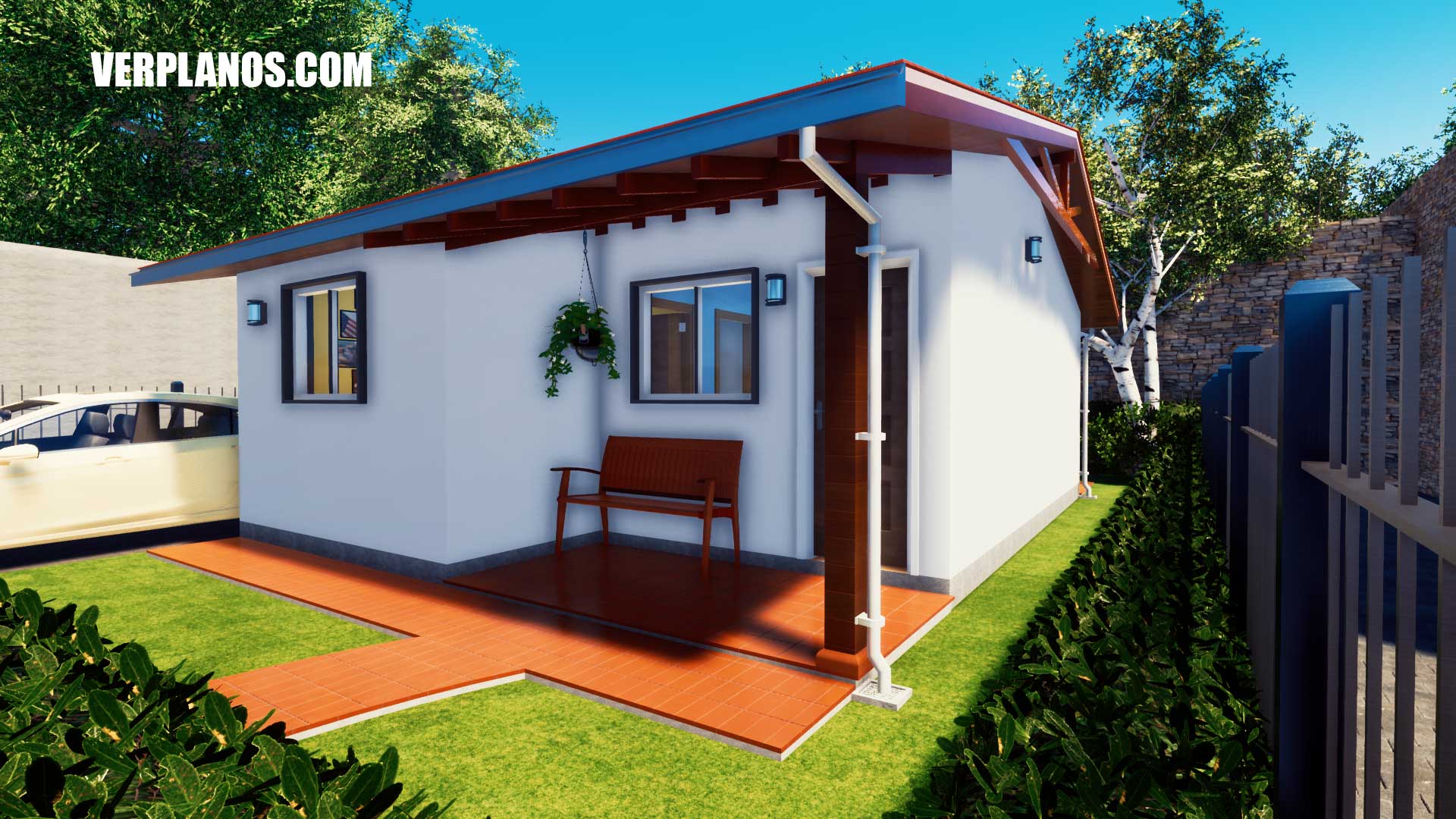 vista previa fachada plano de casa