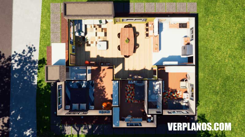 vista previa de plano de casa en planta