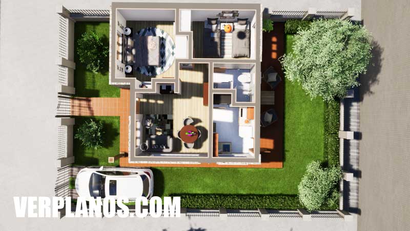 vista previa plano de casa en planta