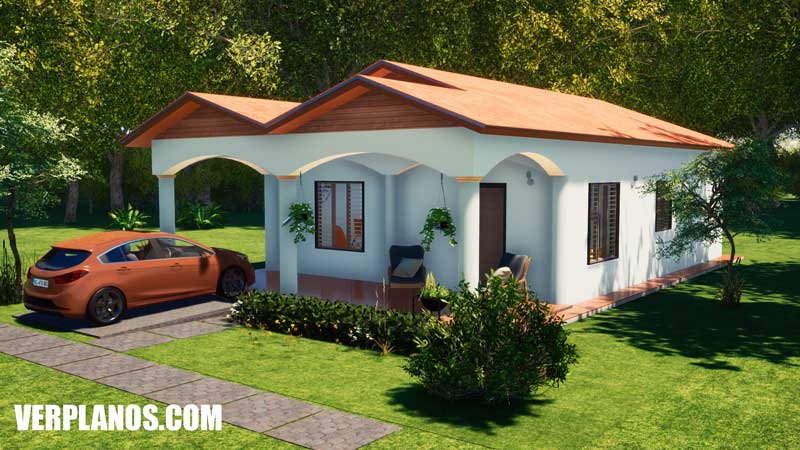 vista previa fachada plano de casa