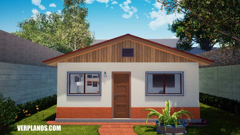 Vista previa fachada plano de casa