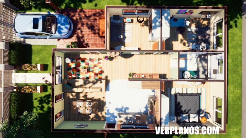 vista previa plano de casa planta