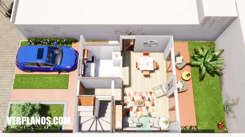 Vista previa plano de casa primer piso