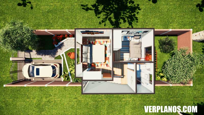 vista previa plano de casa segundo piso