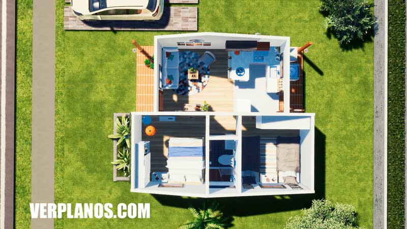 vista previa plano de casa en planta
