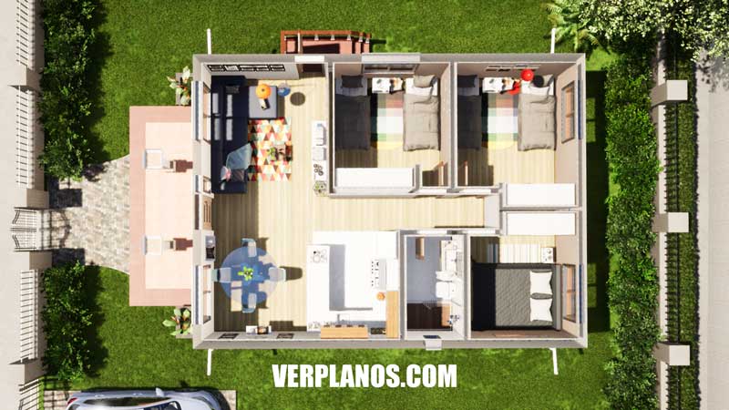 Vista previa plano en planta plano de casa