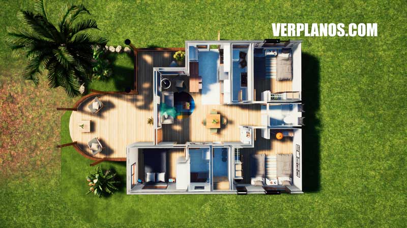 Vista previa plano de casa en planta