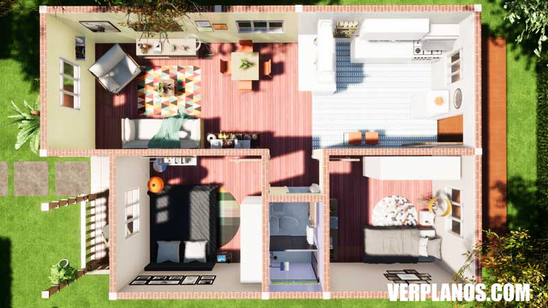 vista previa plano de casa planta