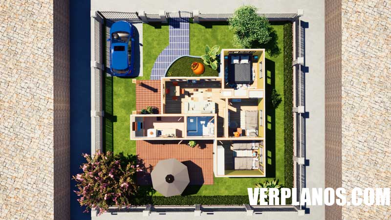 Vista previa planta plano de casa