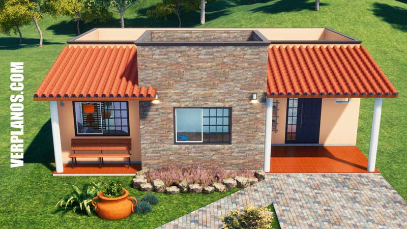 vista previa fachada plano de casa