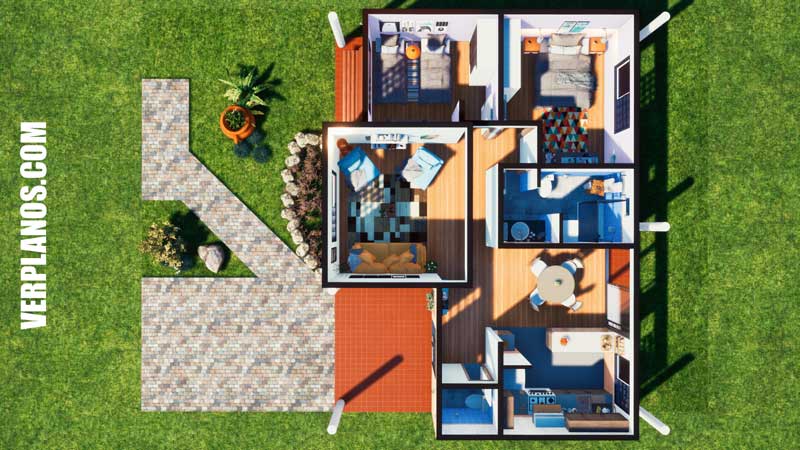 vista previa planta plano de casa