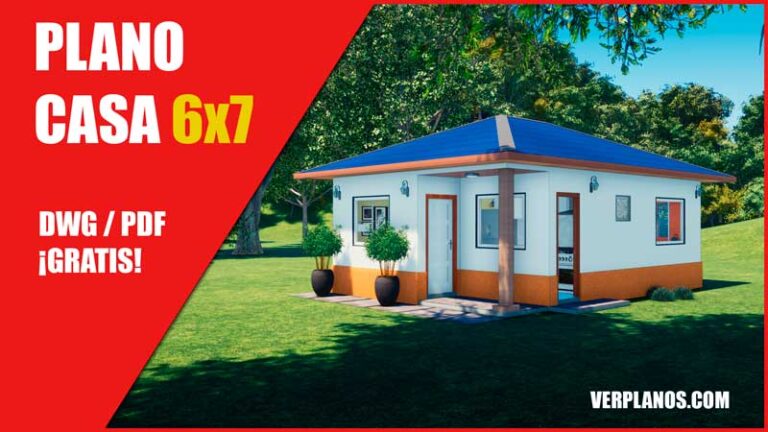 plano de casa economica con medidas dwg para autocad gratis