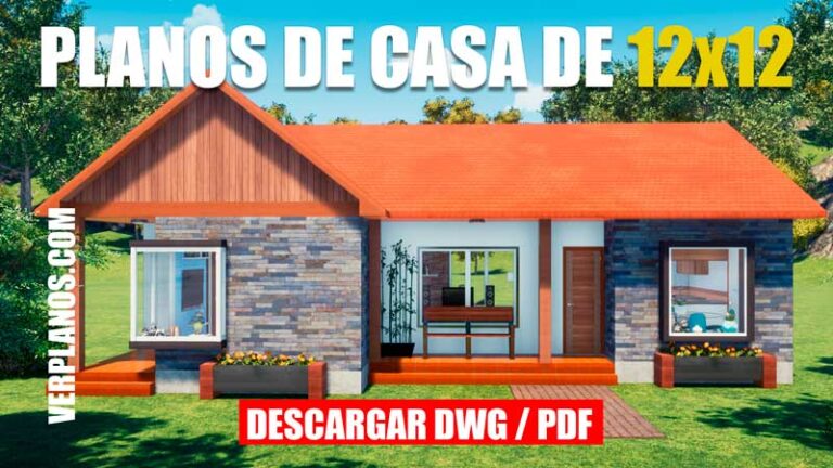plano de casa de 1 piso con 3 habitaciones 3 baños