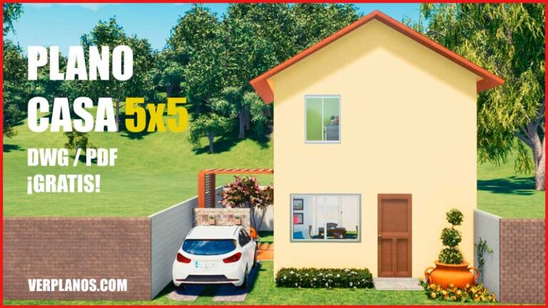 Planos de casa económica de 2 pisos con medidas gratis