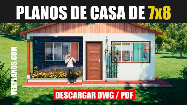 plano de casa economica de 1 piso con 2 habitaciones 1 baño