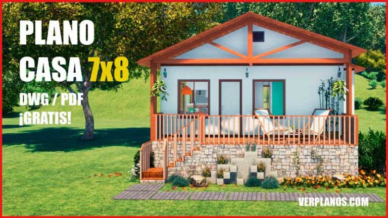 plano de casa economica con medidas dwg para autocad