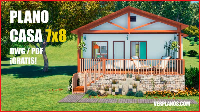 plano de casa economica con medidas dwg para autocad