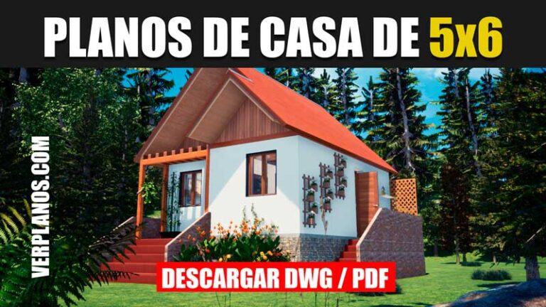 plano de casa economica 1 piso con medidas autocad