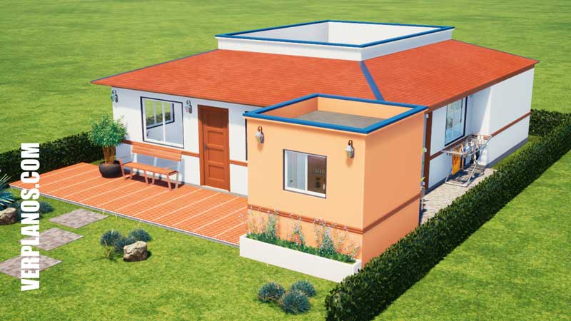 fachada plano de casa vista previa